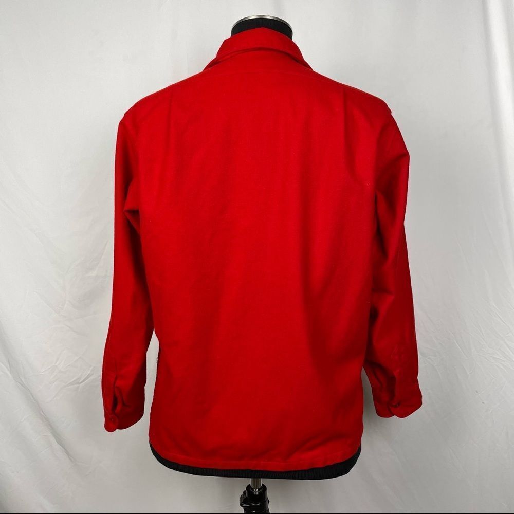 Vintage Pendleton Red 100% Wool Button Front Shir… - image 3